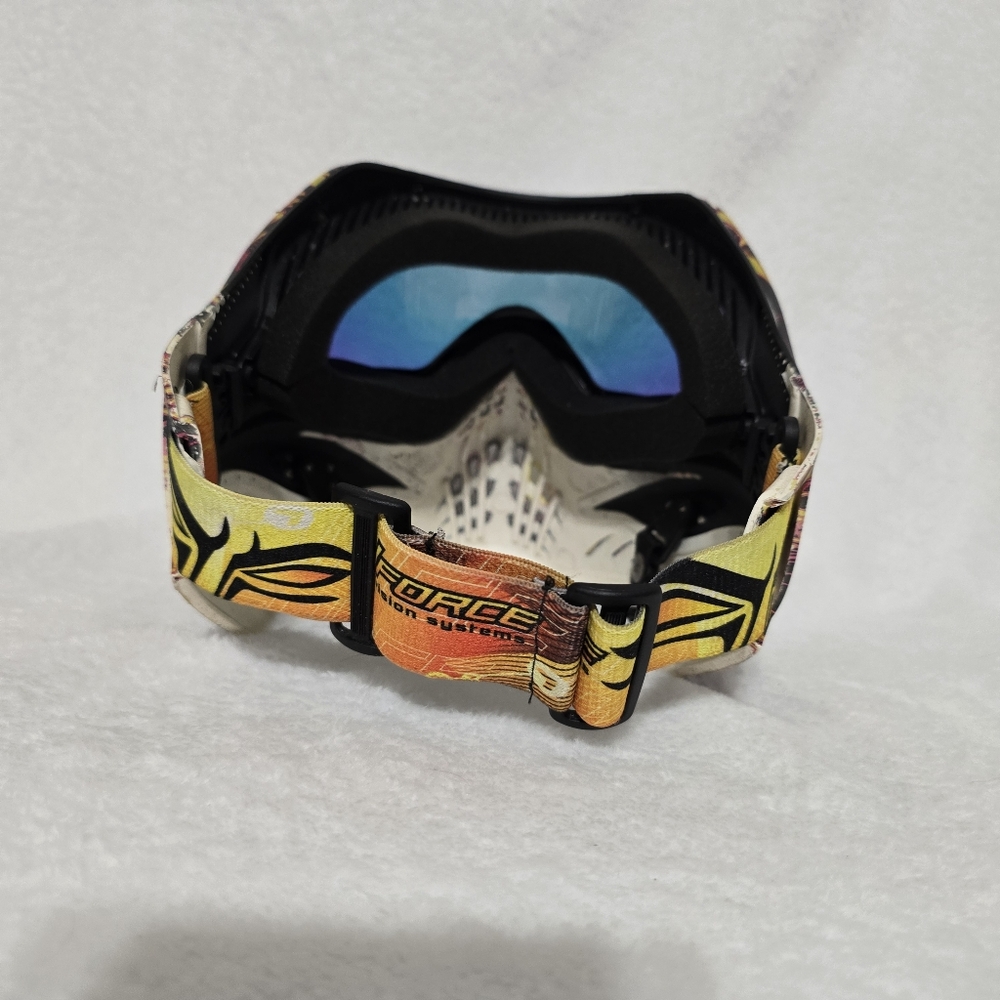 V-Force Grill Paintball Mask Orange Yellow Black With Normal Wear Used - Picture 6 of 16